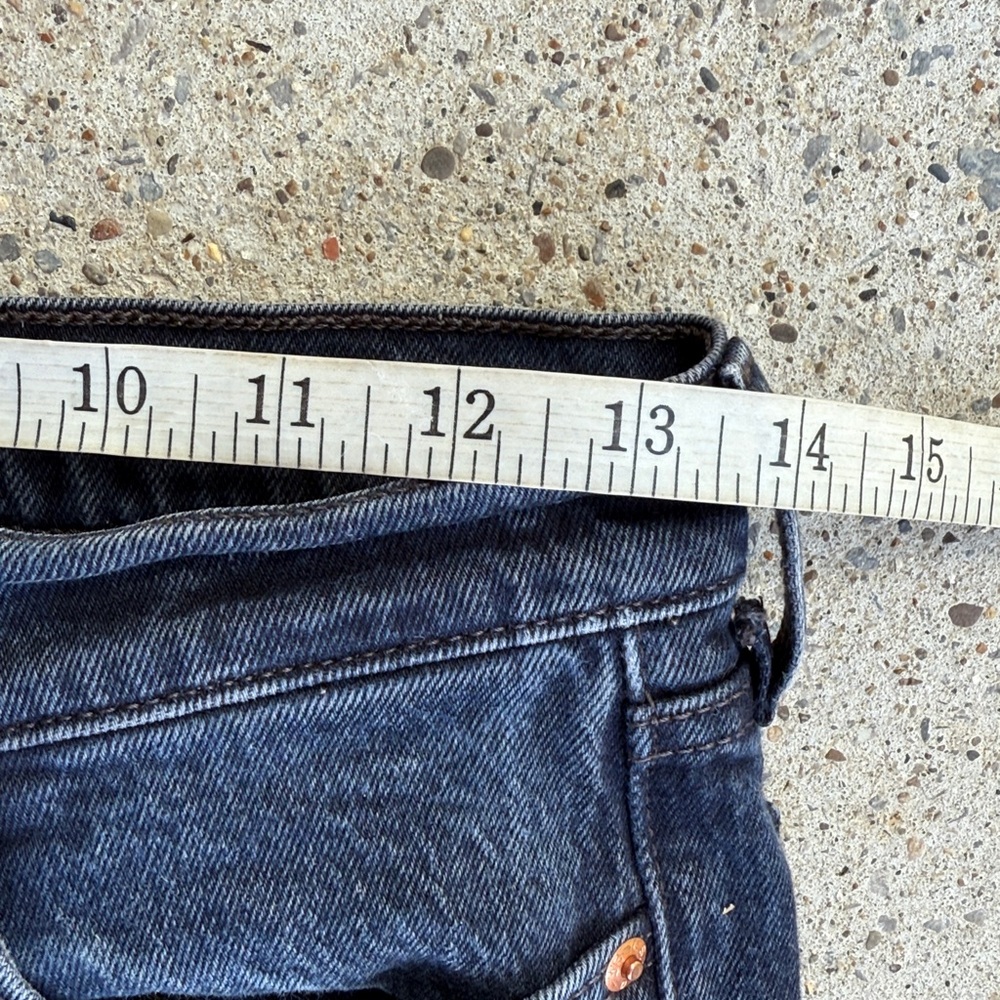 Levi's High-Rise Wedgie Straight Cropped Button Fly Jeans Waist 26 - Picture 8 of 12